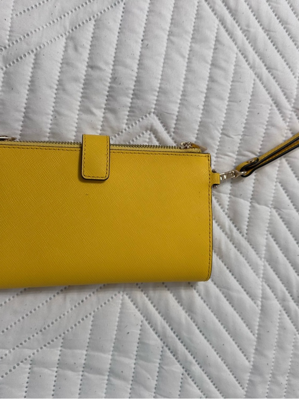 Michael Kors Bright Yellow Saffiano Wristlet Clutch - Picture 2 of 4